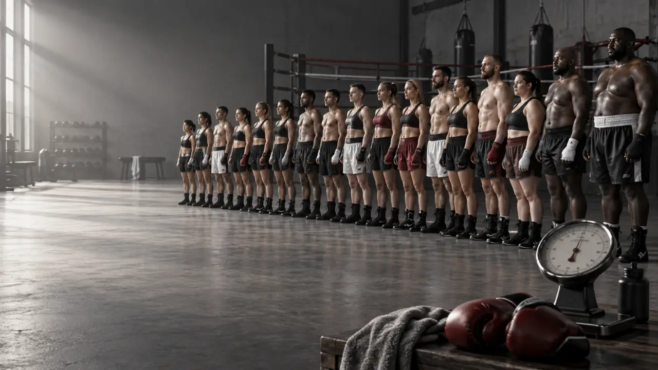 Catégories de poids en boxe : les 17 divisions et les règles pour choisir la vôtre