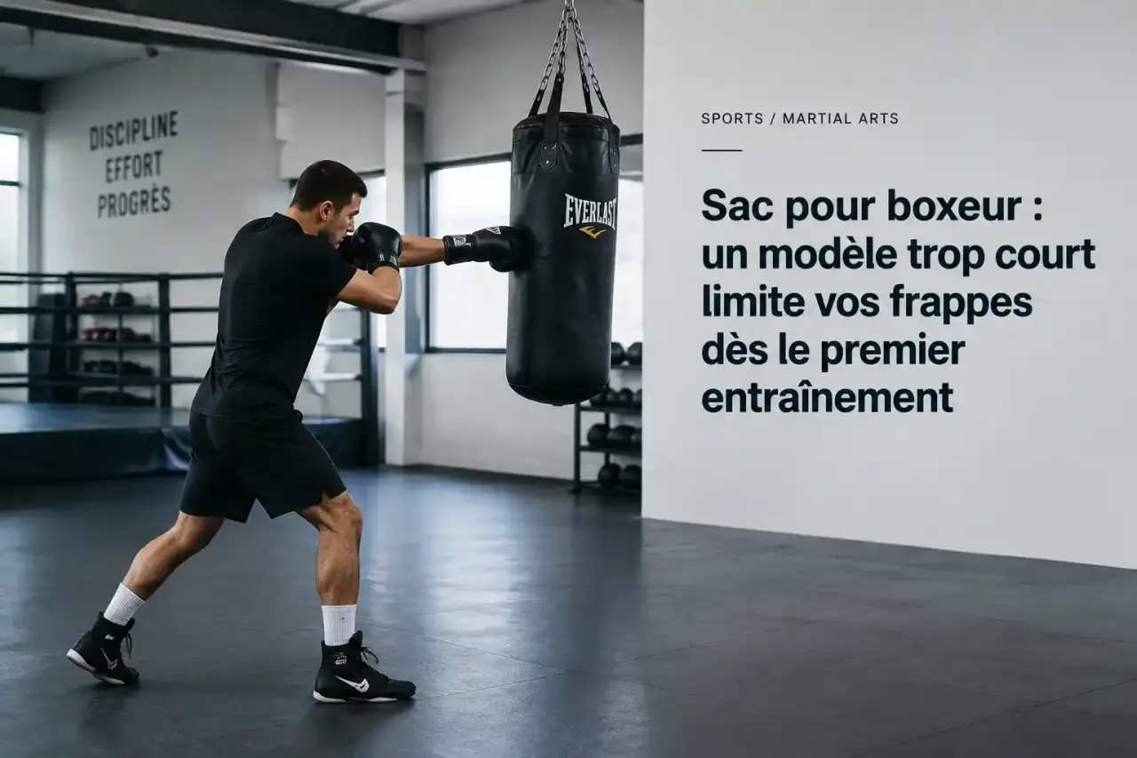 Sac pour boxeur : un modèle trop court limite vos frappes dès le premier entraînement